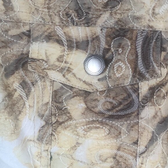 Vintage Analogy Beige Floral Embroidered Button Down Jacket. Women's - Size S - Picture 5 of 10